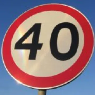 40 mph sign