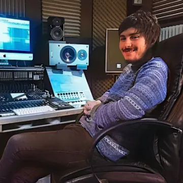 Jack Marshall at the sound desk