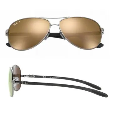 rb8301_004_N3_shot2 Ray-Ban Carbon Fibre Gunmetal / Gold Mirror Polarised
