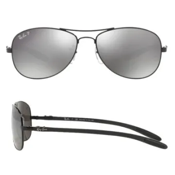 rb8301_002_K7_shot2 Ray-Ban Carbon Fibre Black / Grey Mirror Polarised