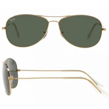 rb3362_001_shot2 Ray-Ban Cockpit Gold with Crystal Green Lenses