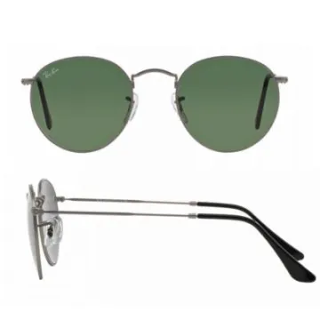 RB3447 Ray-Ban Round Matte Gunmetal with Green Lenses