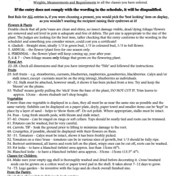 Horticultural show hints and tips