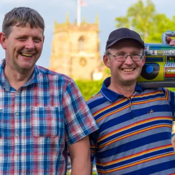 L r Andrew Feltham And Chris White Enjoy The Music