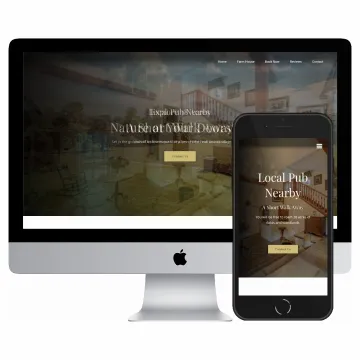 Desktop and mobile screenshots of the Mellor Knowl Farm Holidays website