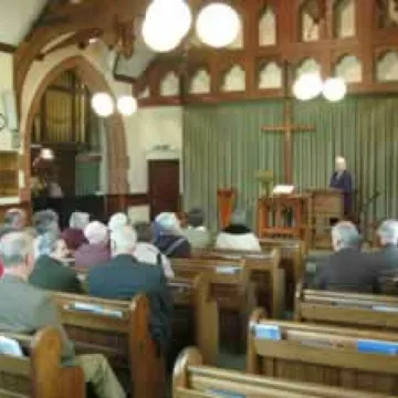 Service When Church Had Pews