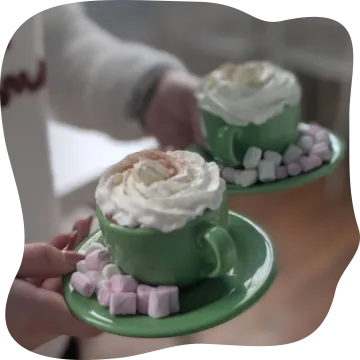 Green Hot Chocolate Cups