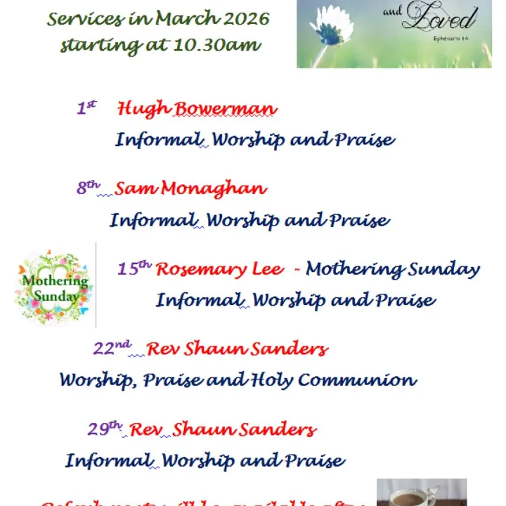 Sunday Services March 2026