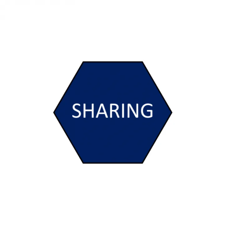 Sharing &ndash; hexagon