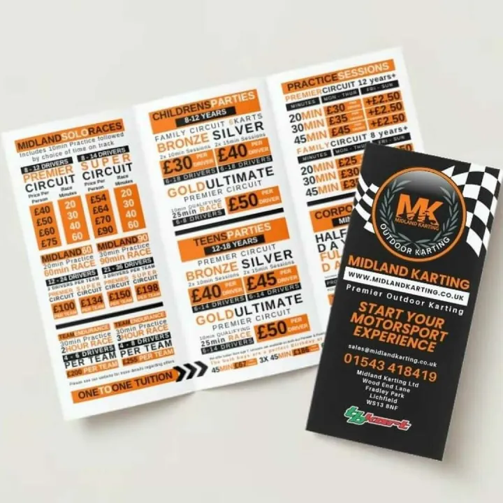 Midland Karting Leaflets Design Proof