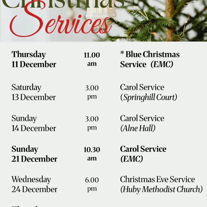 Christmas Services 2025 Poster