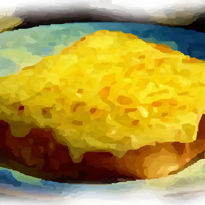 Cheese, toast, painting, plate, cheese on toast