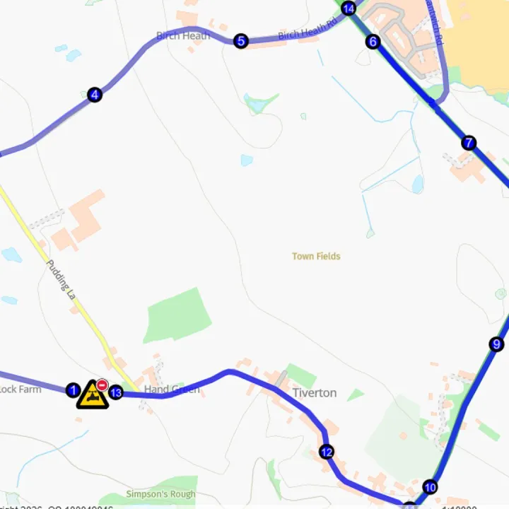 Huxley Lane Tiverton Road Closure 01