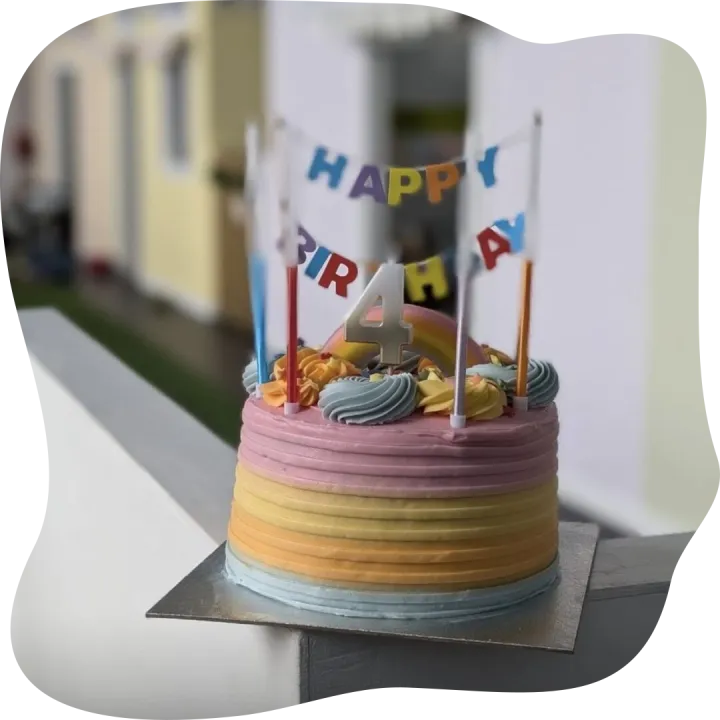 Pastel Cafe Dessert Display