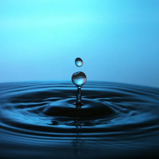 Macro shot of a perfect water droplet splash