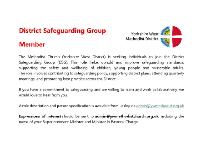 Safeguarding Group – Member