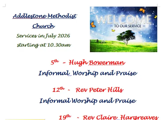 July 2026 Sunday Services