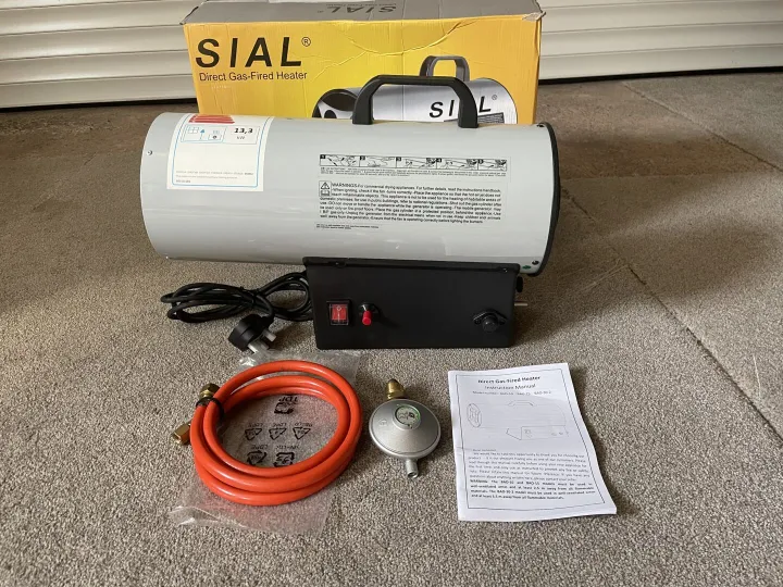Items for sale
– SIAL 13,3 kW Gas Blower Heater Propane Gas Space Heater, Garage, Workshop, Portable 50.00