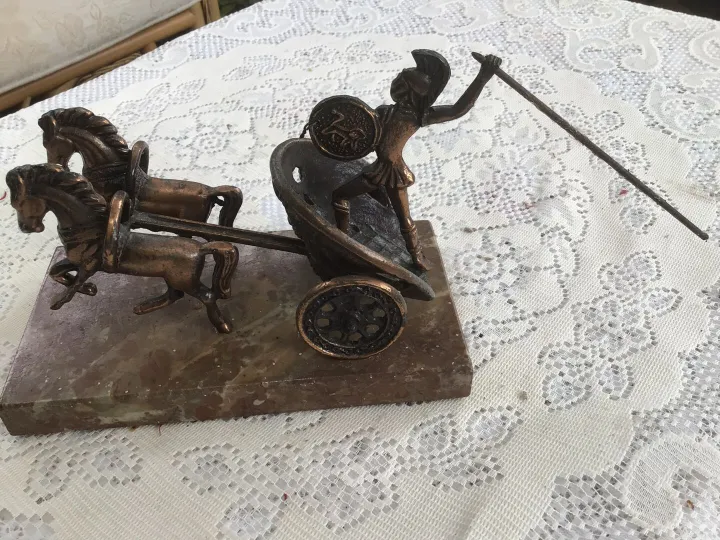 Items for sale &ndash; Metal Chariot and Soldier Sculpture &pound;10