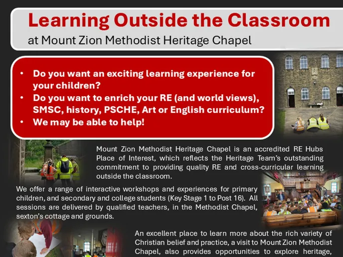 Mount Zion Schools Flyer September 2026