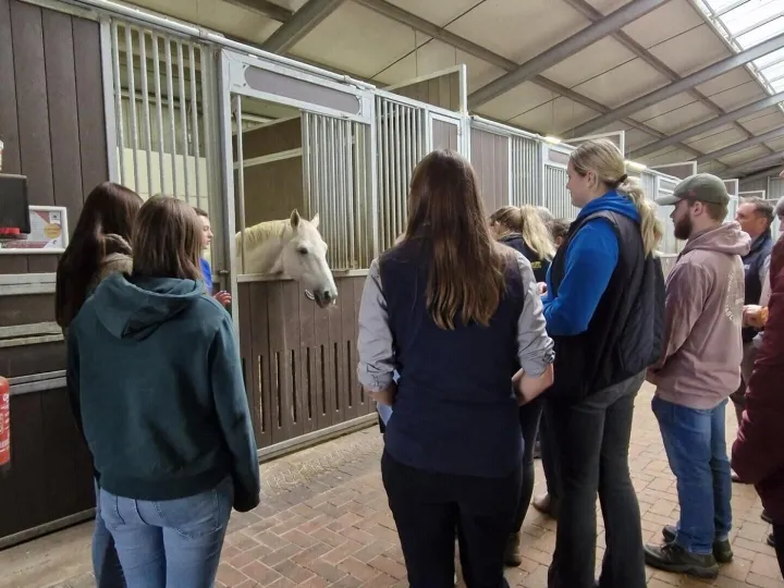 BCBC members touring the stables at Stallion AI Services