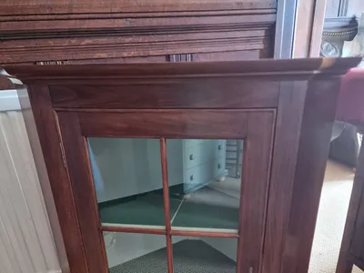 Items for sale &ndash; Glazed corner wall cupboard with key &pound;10