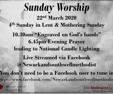 Sunday worship 22nd March – poster