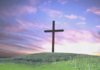 Cross on a hill
