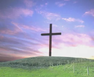 Cross on a hill