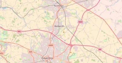 Map showing the location of Cannock Chase