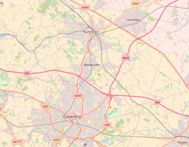 Map showing the location of Cannock Chase