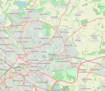 Map showing the location of Leeds (North & East)