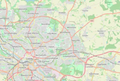 Map showing the location of Leeds (North & East)