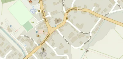 Map showing the location of AudlemOnline