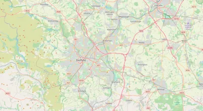 Map showing the location of Sheffield Methodist District