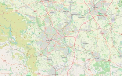 Map showing the location of Sheffield Methodist District