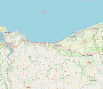 Map showing the location of Conwy & Prestatyn