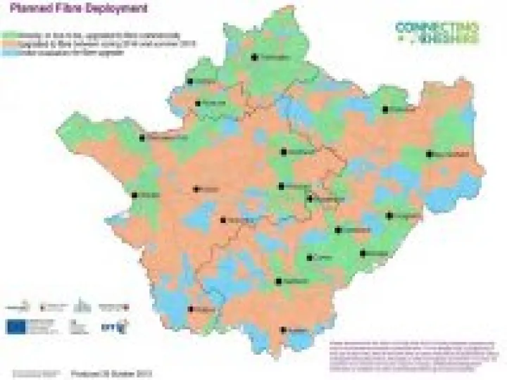 Connecting Cheshire map