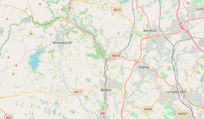Map showing the location of Mid Derbyshire Methodist Circuit