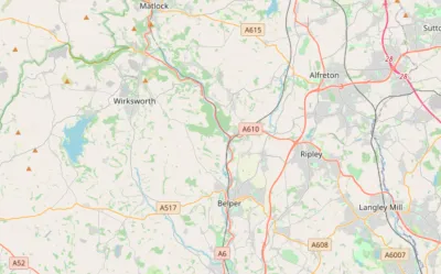 Map showing the location of Mid Derbyshire Methodist Circuit