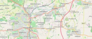 Map showing the location of Derbyshire North East Methodist Circuit