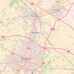 Map showing the location of Kidderminster & Stourport