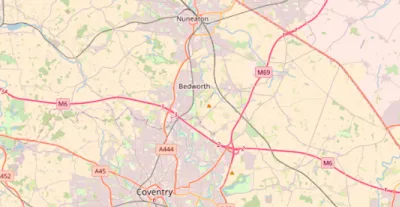 Map showing the location of Kidderminster & Stourport