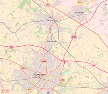 Map showing the location of Kidderminster & Stourport