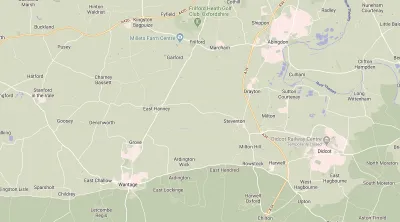 Map showing the location of Wantage & Abingdon