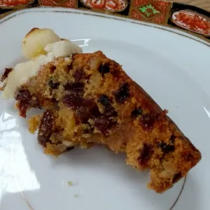 Simnel cake slice