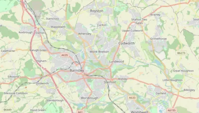 Map showing the location of Barnsley Methodist Circuit