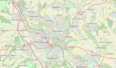 Map showing the location of Barnsley Methodist Circuit
