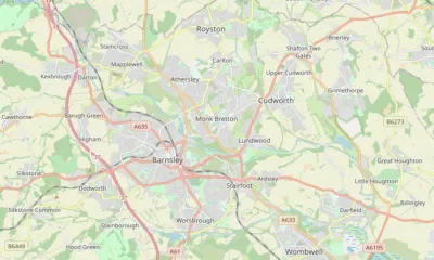 Map showing the location of Barnsley Methodist Circuit