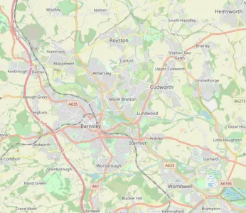 Map showing the location of Barnsley Methodist Circuit